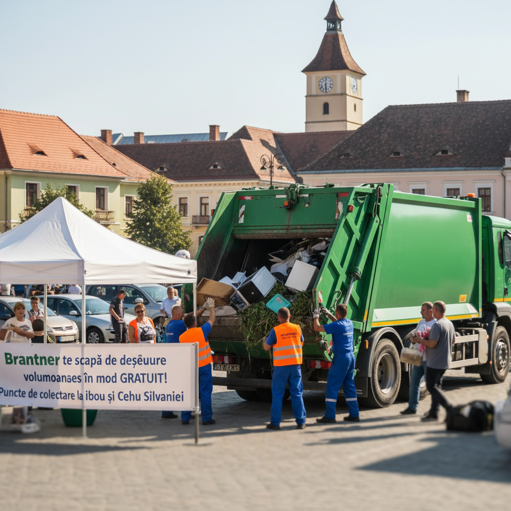 Brantner colectează gratuit deșeurile voluminoase în Zalău, Jibou și Cehu Silvaniei – Puncte de predare disponibile