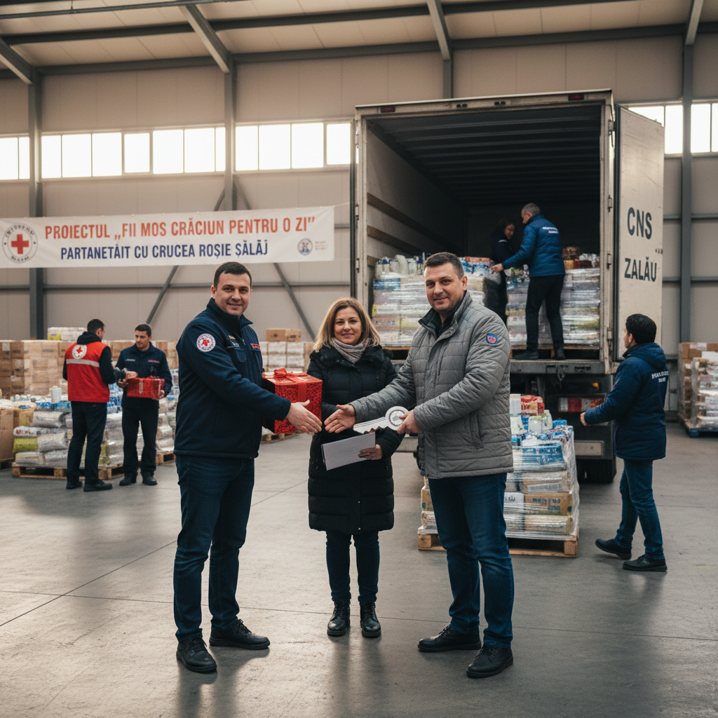 CNS Zalău, colaborator cheie al Crucii Roșii Sălaj în campania Fii Moș Crăciun pentru o zi
