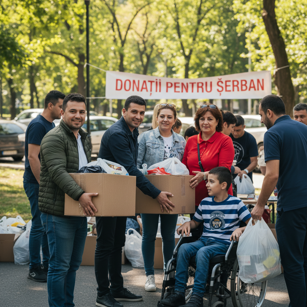 Duminică, oameni cu suflet au donat pentru Şerban în comunitatea noastră
