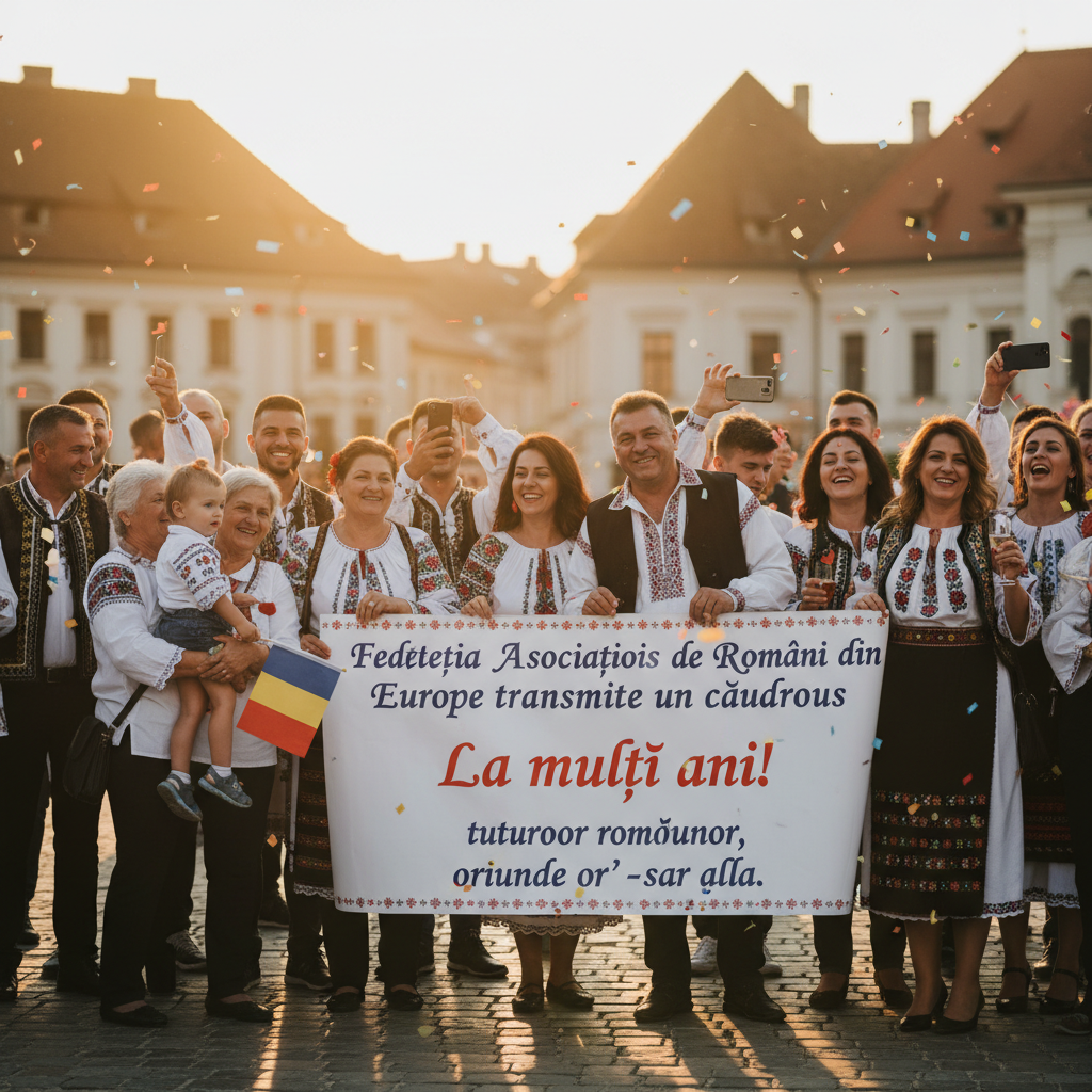 Federația Asociațiilor de Români din Europa urează La mulți ani! tuturor românilor din lume
