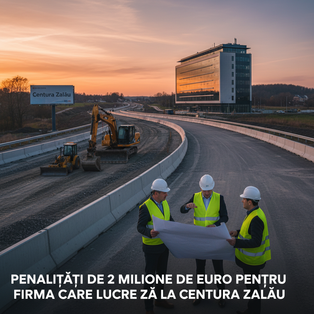 Firmă amendată cu 2 milioane de euro pentru lucrările la Centura Zalău