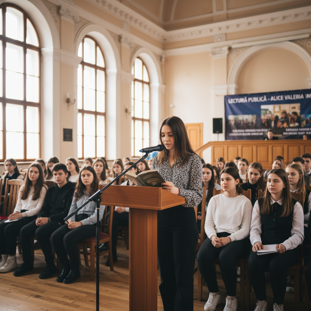 Lectură Publică cu Alice Valeria Micu la Colegiul Național Simion Bărnuțiu din Șimleu Silvaniei