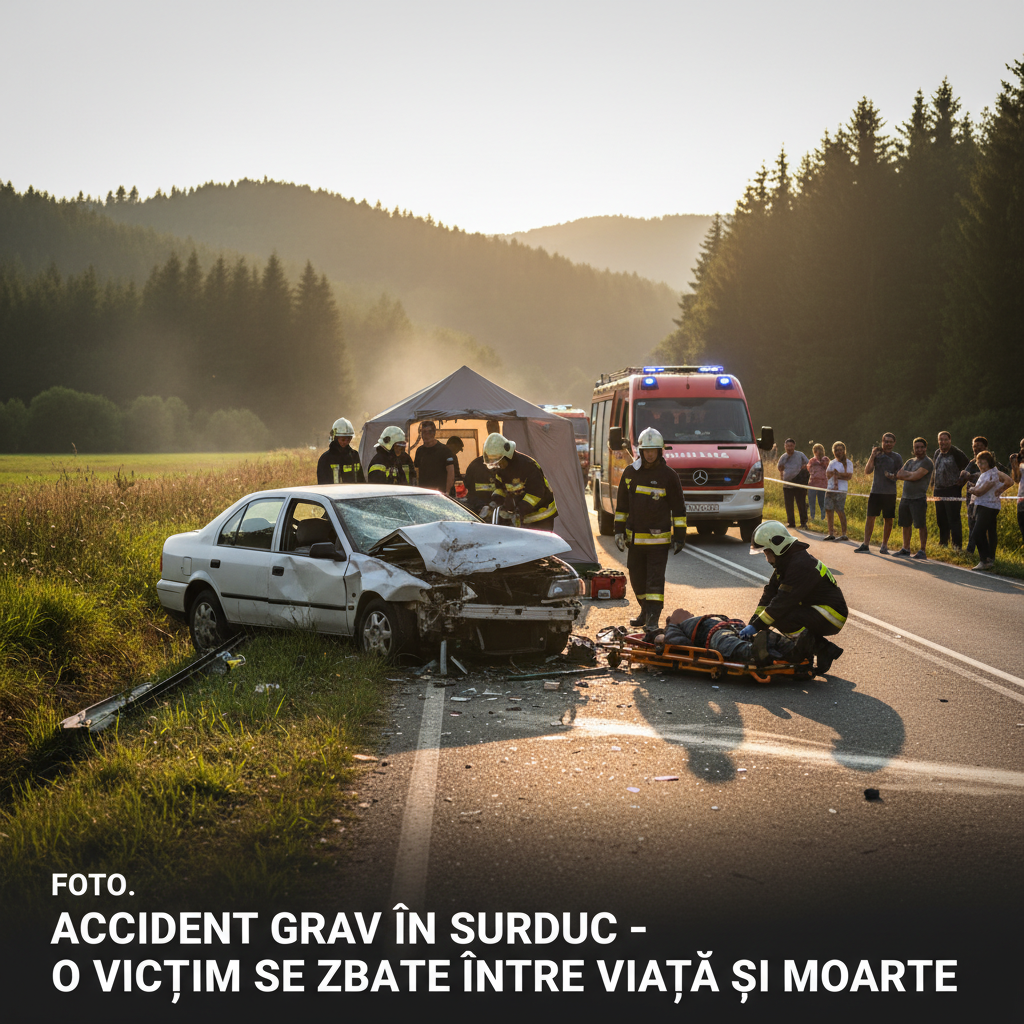 O victimă în stare critică luptă pentru viață – FOTO