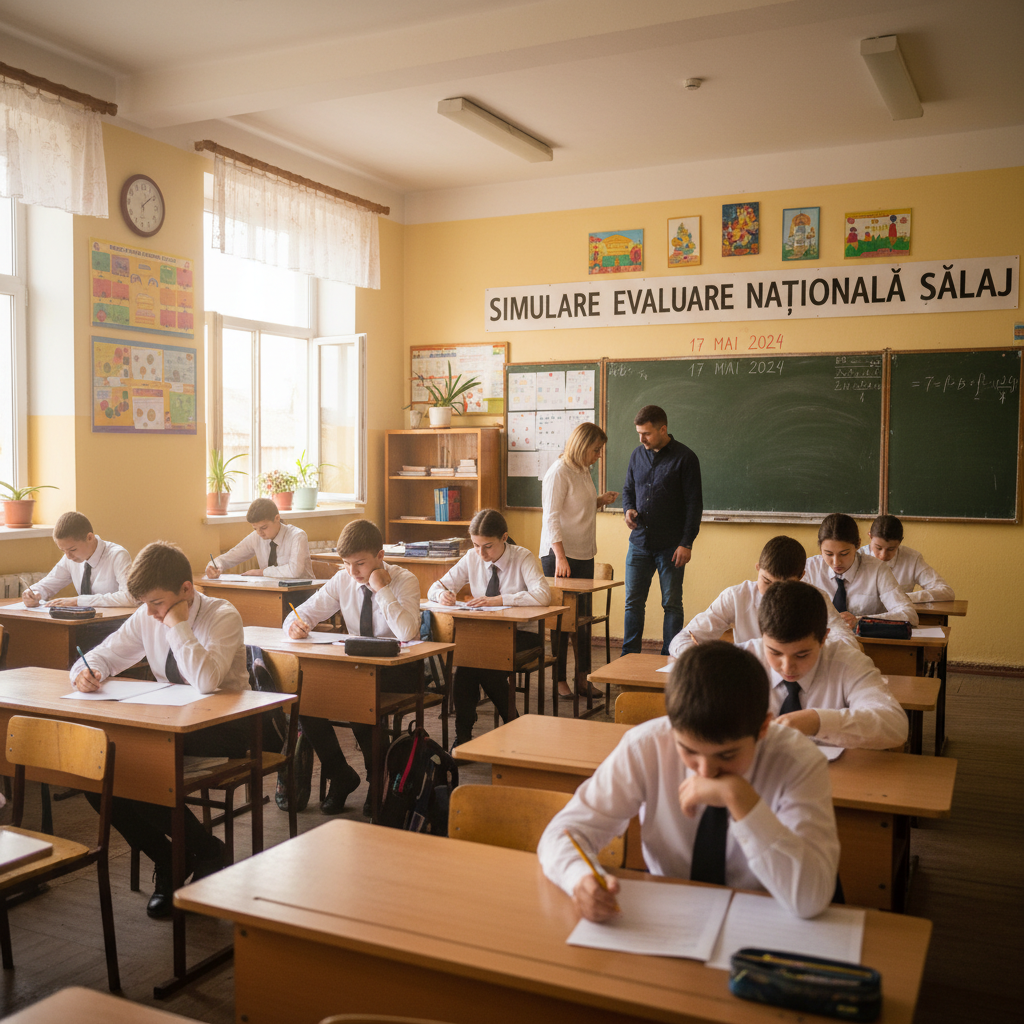 Școală din Sălaj organizează simularea locală a Evaluării Naționale pentru susținerea elevilor